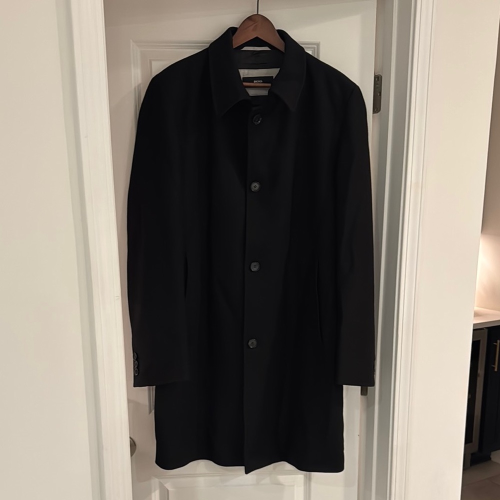 Hugo Boss Black Trench Coat Classic Elegance